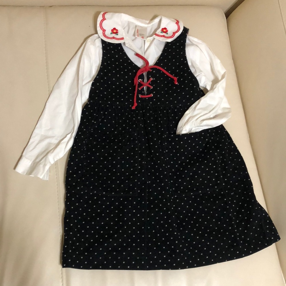 Hanna Andersson 2 piece Swiss dot Dress set